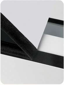 1PC Sunshade Curtains Are Easy To Remove No Need To Drill Holes Magic Tape Adhesive Style Blackout Curtains Opaque Window Curtains - Black - View 7