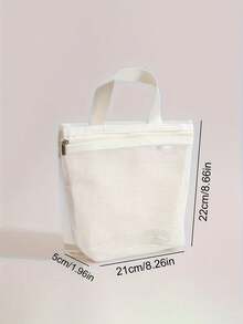 1个网状收纳手提袋，采用透气孔设计，方便排水，适合旅行、游泳、化妆和海滩使用。便携式收纳袋、化妆品收纳袋、旅行收纳袋、多功能收纳袋。 - 查看 8