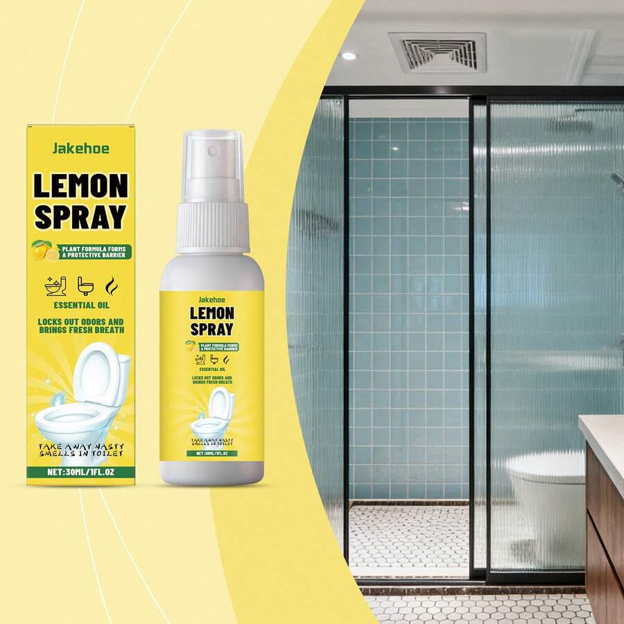 柠檬香型厕所除臭喷雾，清新洁净浴室，保持卫生 - 30ml - 查看 1