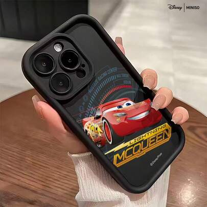 Miniso Disney Cars Lightning McQueen Rusteze Racing Design Phone Case Suitable For IPhone 17/17 Pro/17 Pro Max/17 Air/16/15/14/13/12/11/X Series Iphone 17 Pro Max Case Iphone 17 Pro Case Iphone 17 Case Stocking Stuffers The Girlfriend