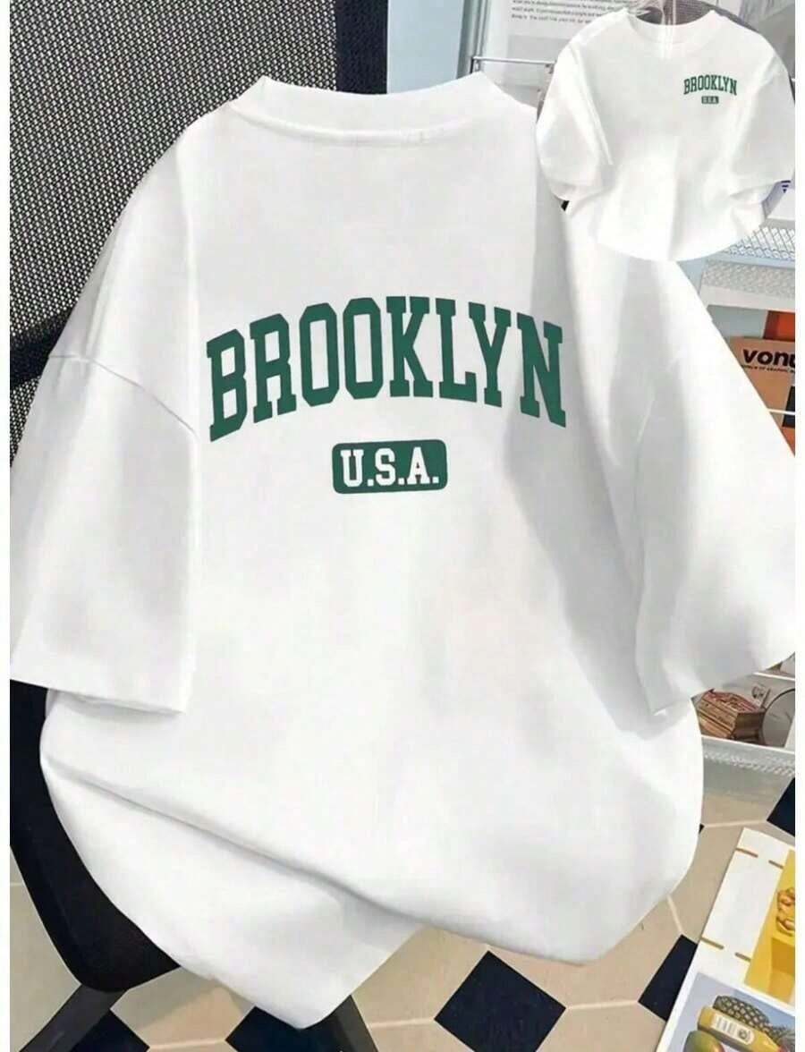 Men's Brooklyn U.S.A. White T-Shirt - Super Comfortable - 白色 - 查看 1