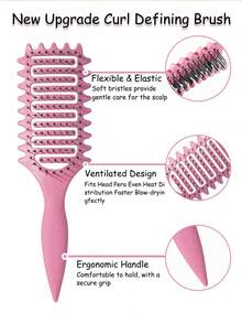 2/4/5/6/11/12件套男女通用美发造型梳套装（新款升级卷发梳、9排尼龙气垫造型梳、蓬松梳、尖尾梳、边缘梳、喷雾瓶、4个鸭嘴夹、美发造型梳套装） - 彩色 - 查看 2