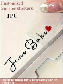 Nhãn dán tên tùy chỉnh, nhãn dán vinyl chống thấm nước, phông chữ nghệ thuật viết tay sáng tạo, thích hợp làm quà tặng cho phù dâu, trang trí tiệc sinh nhật | Áp dụng cho thân xe, nắp ca-pô, cửa sổ, mặt tiền cửa hàng, xe tay ga, mũ bảo hiểm, v.v. - Có thể tùy chỉnh tên đội, trang trí sự kiện, quà tặng tiệc, phông chữ thời trang, thiết kế viết tay, nhãn dán, nhãn dán trang trí, nhãn cá nhân hóa, dành cho nhà tổ chức tiệc, nhà lên kế hoạch đám cưới. - Nhiều màu - Xem 11