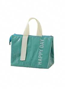 1 pieza Bolsa de almuerzo aislada, bolsa de almuerzo con cremallera impermeable y de moda, caja de almuerzo aislada y portátil hecha de lámina de aluminio gruesa y tela Oxford, sello a prueba de fugas, reutilizable, fácil de transportar, mantiene los alimentos frescos y fríos. Adecuada para el trabajo, la escuela, la oficina, el camping, los picnics, los viajes a la playa y el almacenamiento de alimentos. Bolsa de almuerzo esencial y almacenamiento de cocina. Disponible en varios colores. - Multicolor - Ver 17