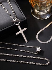 4pcs Stainless Steel Stylish Jewelry Set, Suitable For Daily Wear And Parties - Silver - View 5