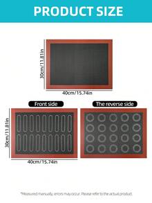 2pcs 30X40cm Silicone Grill Mat, Reusable Baking Tray For Cookie, Macarons, Bread And Pastry, Breathable Cake Tray Mat, Non-Stick Barbecue Mats, Oven Microwave Liners, High Temperature Baking Kitchen Tools - View 6