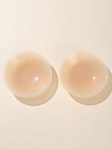 1 par de 13 cm Cubiertas invisibles de silicona para pezones, transpirables y de gran tamaño, adecuadas para vestidos sin tirantes, ligeras para el verano - Albaricoque - Ver 3