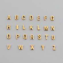 1pc New Fashion Sun Initial Pendant Golden Stainless Steel Bead Chain Bracelets For Women - Yellow Gold - View 4