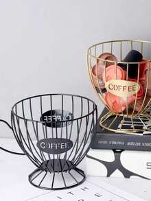 1 pieza Estantería de almacenamiento de cápsulas de café estilo nórdico, organizador de lujo para aperitivos y dulces para el hogar, adecuado para exhibición en cafés y bares, esencial para la temporada de regreso a clases - Multicolor - Ver 6