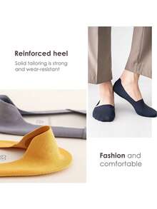 5/10 Pairs Girl Breathable Mesh Invisible Liner Socks With Silicone Non-Slip, Ultra-Thin Invisible White Casual Socks, Suitable As Gift For Family And Friends, Daily Wear - Multicolor - View 11