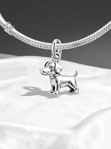 Mặt dây chuyền hình chú cún con kiểu cổ điển tối giản và độc đáo bằng bạc sterling 925, trang sức tinh tế phù hợp cho cả nam và nữ. - Kiểu 9 - Xem 5