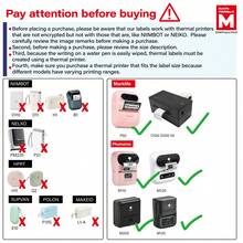 1卷，Marklife标签打印机专用纸，原装自粘热敏标签，兼容P50/D100/Phonemo M110/M220/M221，1.96英寸 x 1.96英寸（50x50毫米），方形多用途标签，白色，每卷180张标签，适用于服装、配料、标志、条形码、地址、玻璃罐、蜡烛等。 - 白色 - 查看 5