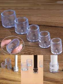 16/8/4 件装硅胶椅腿套，防滑圆形家具脚套（硅胶材质富有弹性），适用于抛光金属表面，地板保护垫 - 多色 - 查看 2