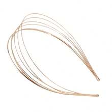 Minimalist Fashion Metal Thin Headband, Suitable For Daily Wear - Gold - View 7