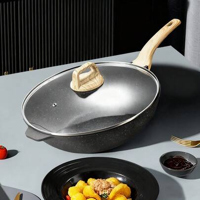 Maifanshi antiaanbakpan, geschikt voor steaks en roerbakgerechten, geschikt voor inductiekookplaten en gasfornuizen, multifunctionele antiaanbakpan