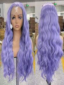 websterwigs 613号混色金色合成蕾丝前假发，长款自然波浪卷发，女士即戴式角色扮演金色假发，派对必备 - 彩色 - 查看 14