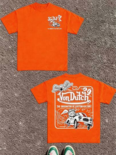 Men's Casual Short-Sleeved T-Shirt, Combining Automotive And Motorcycle Art With Modern Design, Featuring Iconic Patterns – The Perfect Christmas Gift For Motorcycle Enthusiasts.