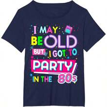 80s Design For Women Rave Outfit & 1980s Fancy Dress T-Shirt - Black - View 11
