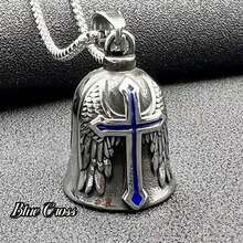 AD 1 pieza Campana de motocicleta Campana de bicicleta Campana de ángel de motocicleta Campana exorcizante Campana vintage de acero de titanio con estilo punk para la suerte en la conducción - Unitalla - Ver 31