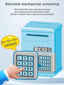 1pc Plastic Piggy Bank, Small Piggy Bank, Modern Blue/Pink/Green/Purple Piggy Bank - Mini Piggy Bank - View 6