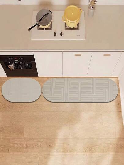 1 件装极简线条图案硅胶地垫，室内门垫、浴室垫、厨房垫，吸水速干，房间装饰，防滑，可裁剪，易清洁，可水洗地毯，家居装饰，地板装饰及保护