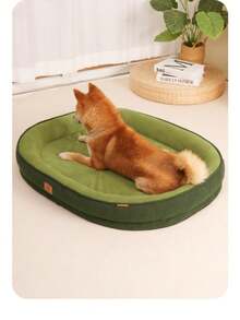 1pc Dog Bed, All Season Washable Medium Dog Sleeping Mat, Super Soft Fabric - Grey - View 12