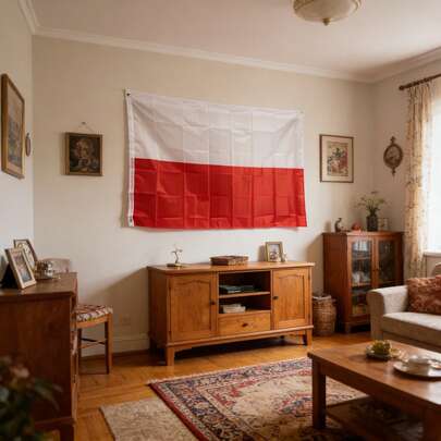 1pc 90*150cm/3x5ft Poland National Flag, 1pc 11*13cm Poland Window Hanging Flag, 10pcs 14*21cm Poland Hand Waving Flags, Outdoor Holiday Decor, Yard Decor, Theme Party Decor, Independence Day Decoration