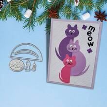 1 Piece Cat Scrapbooking Die - Ideal For Papercrafting, Card Making, Scrapbooking And DIY Album Decorating, The Die Features Metal Construction. - Multicolor - View 3