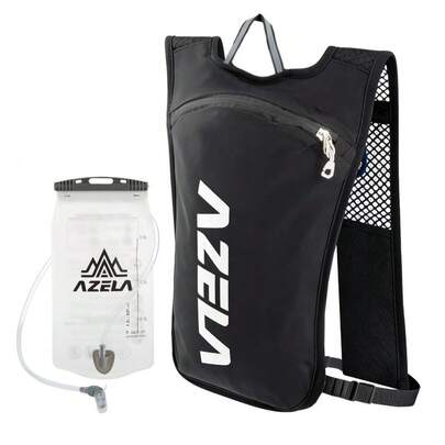 Running Hydration Vest With 1.5L Water Bladder Lightweight Breathable Reflective Vest For Men & Women Adjustable Fit For Marathon Trail Running Hiking Cycling Black