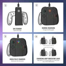 2-In-1 Charger & Grip For Switch 2 Joy-Con - Left/Right Mini Controller Charging Stand, Play & Charge Simultaneously Without Interrupting Gameplay - Black - View 3