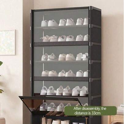 1/2pcs Multi-Functional Transparent Flip Cover Dust-Proof Shoe Cabinet, Easy Installation, With Wardrobe, Storage Shelf, Shoe Rack, Freestanding Assembly-Free Storage Rack, Suitable For Bedroom, Living Room, Indoor Storage, Bedroom, Kitchen, Living Room, Study, Office, Holiday Storage, Holiday And Christmas Gift