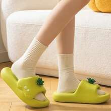 Nuevas zapatillas de mujer, suela gruesa cómoda, antideslizante y resistente al desgaste, con lindo diseño de patrón 3D de dibujos animados, moldeado en una sola pieza de EVA, adecuado para verano, uso en exteriores, hogar, baño, estantería de zapatos, almacenamiento, exterior, jardín, artículo esencial de viaje, portátil, artículo esencial de playa, temporada de graduación, ceremonia de graduación, regalo de graduación, felicitaciones graduado, finalizar la escuela, fiesta de graduación - Zapatillas de mujer - Ver 6