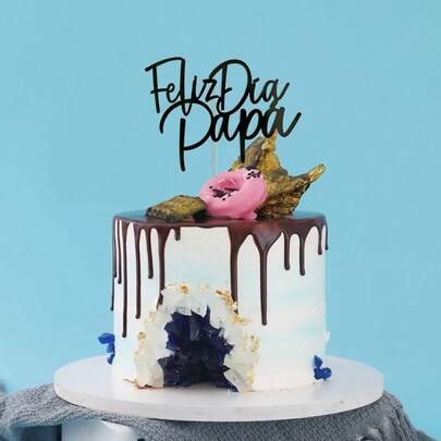 1pc/3pcs/6pcs Acrylic "I Love Dad" Cake Topper - Best Father's Day Birthday Party Supplies