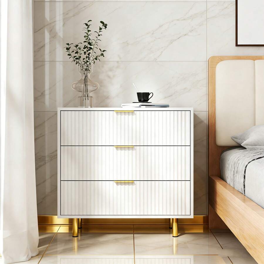 Dressers & Chests Of Drawers - White + MDF - View 1