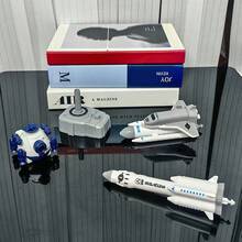 Juego de vehículo espacial cohete aeroespacial, un conjunto de modelos de juguete interesante y divertido para que los niños aprendan a través del juego - Negro - Ver 10