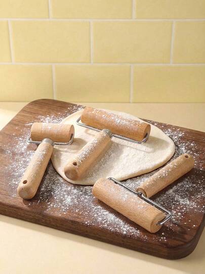 Cirelle 1 szt. Wałek do ciasta z litego drewna do pieczenia ciasta z uchwytami z drewna jujube, drewniany patyczek do ciasta i kremówki, duże i małe wałki