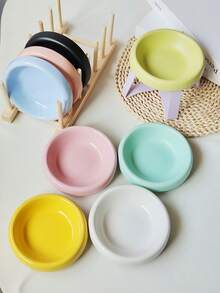 1pc Plastic Elevated Pet Food Bowl Elevated Pet Food Bowl The Non-Sliding Tilt Pet Bowl Is Ideal For Dog And Cat Feeding To Reduce Neck Strain And Improve Digestion - Multicolor - View 2