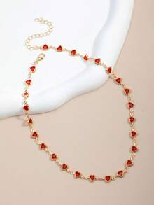 1 Women's Necklace, Formal Occasion Necklace Neck Collar - Red - View 2