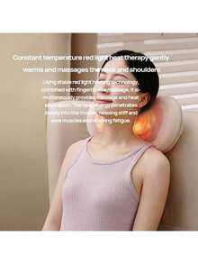 HYUNDAI HY-006 Neck Massage Pillow: Multi-Level Heat Therapy To Relieve Soreness; M-Shaped Streamlined Design For A Comfortable And Supportive Fit; Massages Multiple Areas Including Shoulders, Neck, Waist, And Back; Intelligent Timer; Suitable For Home And Office Use; White. - White - View 4