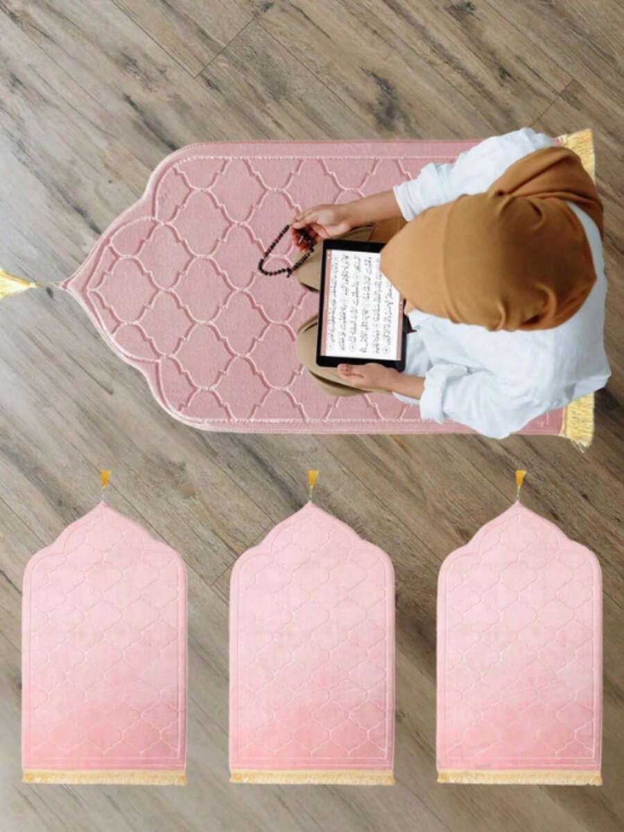 1pc Prayer Mat, Soft Thick Anti-Stain Prayer Rug, Home Prayer Area Decor Mat, Suitable As Gift For New , Religious Study Group, Hui Friends Housewarming - Multicolor - View 1