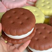 Macaron-Style Sandwich Cookie With Slow Rebound Squishy Toy, Cute Slow Rebound Sweets, Realistic Squishy PU Slow Rebound Toy - Multicolor - View 12