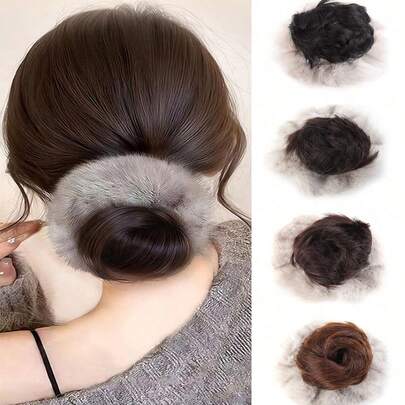 蓬松发圈，丸子头造型器，凌乱丸子头发饰，增加头发蓬松度