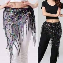 Bộ trang phục múa bụng nữ gồm áo tam giác, váy tua rua đính hạt, dây thắt eo kiểu sari, thích hợp cho lễ hội, tiệc tùng, hộp đêm, bãi biển, phong cách boho, cổ điển. - Nhiều màu - Xem 18