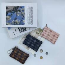 最新时尚潮流男女通用字母M印花零钱包 - 棕色 - 查看 2