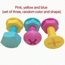 3pcs Adorable Creative Screw Nail Adhesive Hooks | Wall Mount, Fashion Style, Plastic Material, No Drilling Required, Utility Hooks - Multicolor - View 4