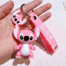 1pc Cute New Lilo & Stitch Stitch Keychain, Cartoon Anime Keyring, Backpack Hanging Decor, Phone Charm, Gift, Fashion Keychain, Key Organizer, Key Hook Accessory - A - View 13