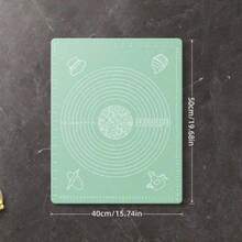 1pc Extra Large 70/65/50cm Silicone Baking Mat, Pastry Kneading Rolling Mat, Non-Stick Cooking Mat For Crepes, Pizza Dough, Baking In Kitchen - Multicolor - View 3