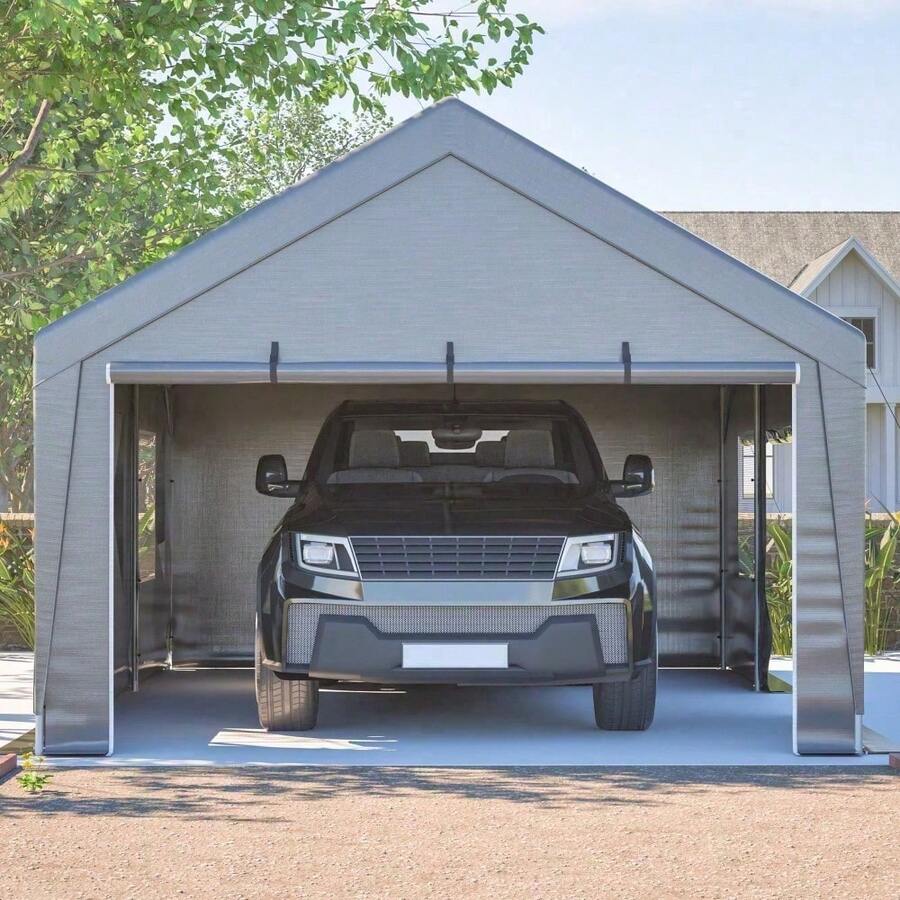 Carports - 13X20 FT Grigio - Visualizzare 1