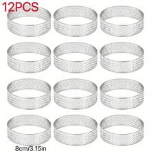 6pcs/12pcs Stainless Steel Perforated Tart Rings, Non-Stick & Durable Cake Rings (5cm/8cm) - Non-Stick Round Pastry Molds For Baking Mousse, Tarts, Desserts, Mini Cakes - Heat-Resistant And Dishwasher- Tart Molds, Cake Molds - View 13