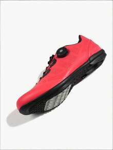 男士专业骑行鞋，橡胶外底自行车鞋，舒适内衬，耐用鞋面，时尚设计，适合户外骑行 - 紅色 - 查看 6